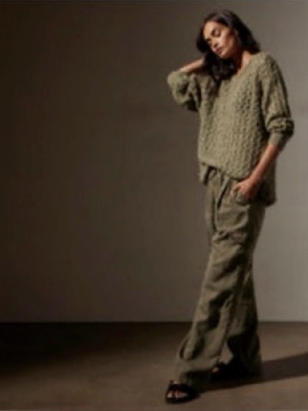 James Perse - cotton linen twell pleated cargo pant, size small
